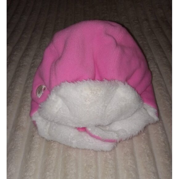 Carhartt Knit Trapper Hat for Infant Toddlers Pink Velcro Closure Winter Hat - Picture 1 of 6